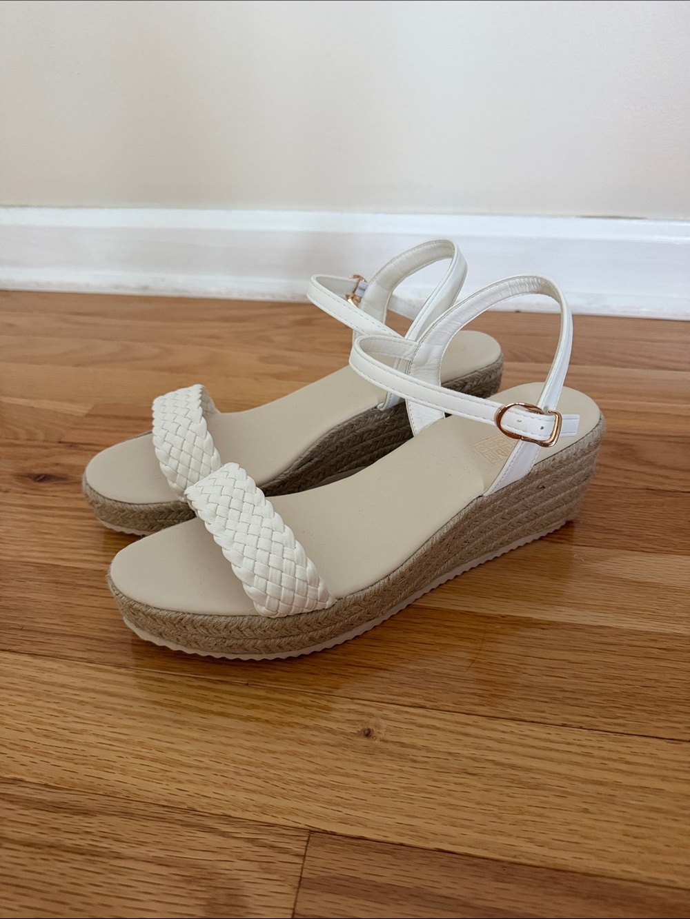 White Wedge Heels